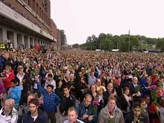 Eskil Pedersen, AUF chief speaks at Olso Town Hall