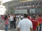 Galatasaray-Liverpool maçı öncesi  TT Arena önü