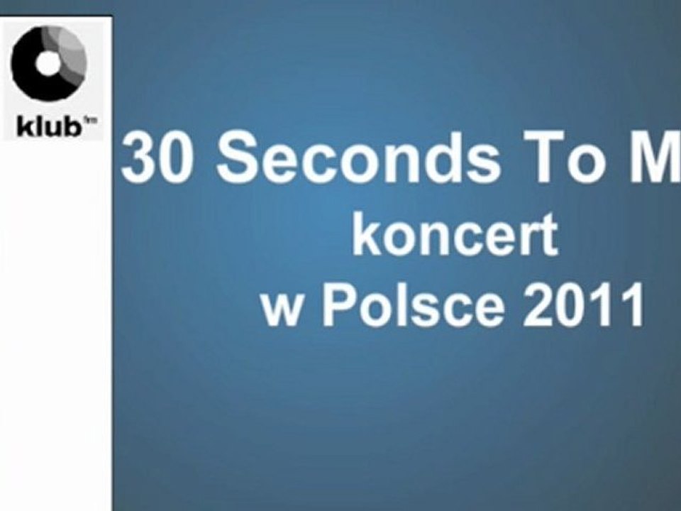 30 Seconds To Mars, Łódź, 8.11.2011, Polska - koncert na żywo
