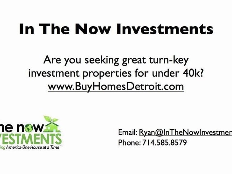 Cash Flow Properties in Detroit Michigan