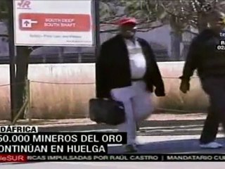 Huelga de mineros del oro en Sudáfrica