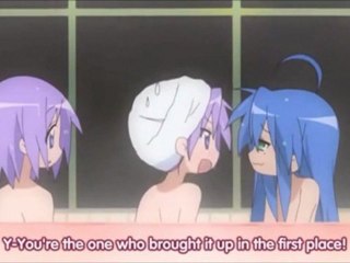 Lucky Star - Konata's Plan Failed/Cat Face (English Sub)