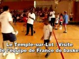 Le Temple sur Lot : Visite de l'équipe de France de basket