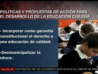 Gobierno chileno presenta propuesta para cambios educativos
