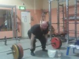 Raw deadlift, 200kg x 6 reps, bodyweight 109kg, age 40.