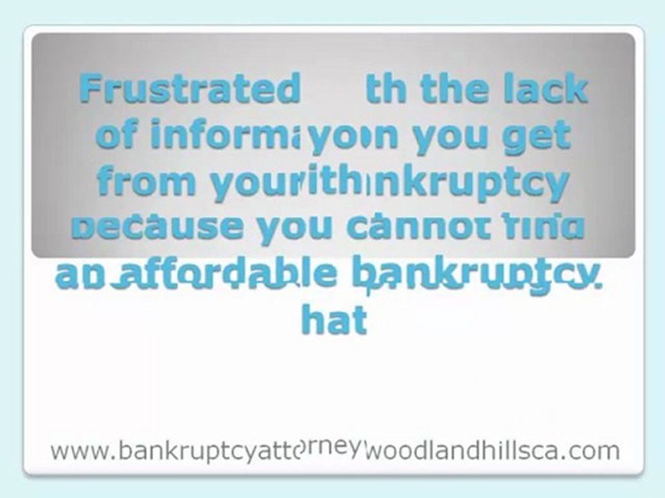 Bankruptcy Attorney Woodland Hills CA