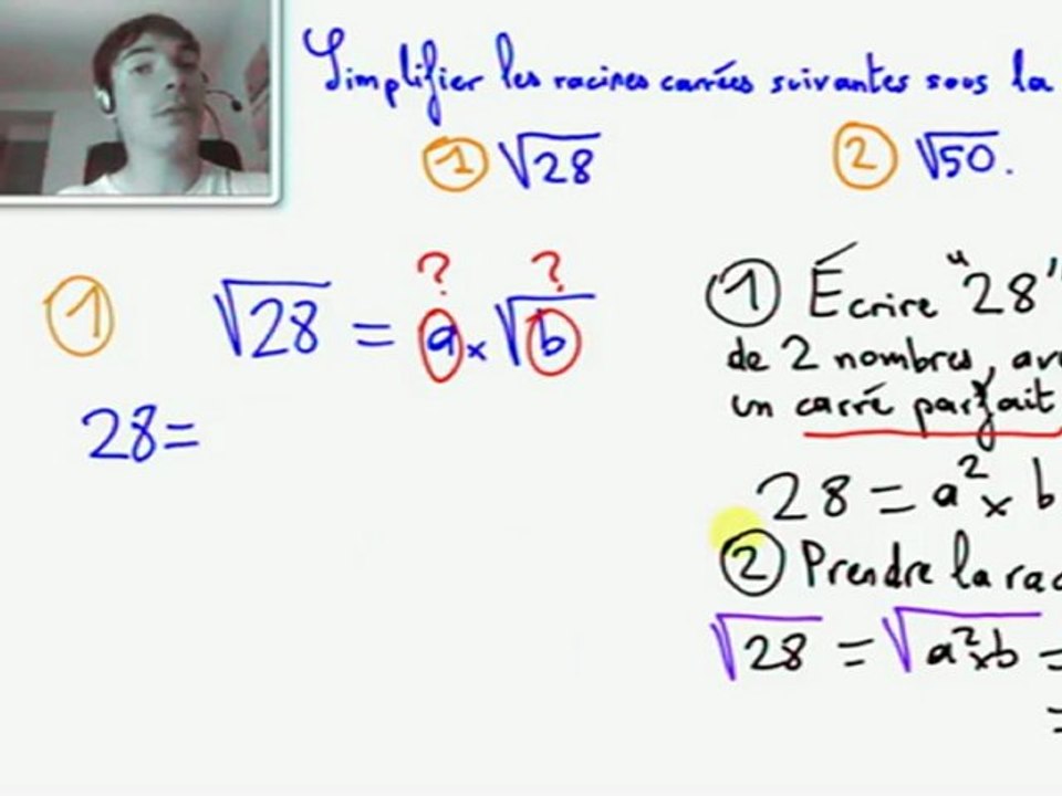 2nde Comment simplifier une racine carrée ?