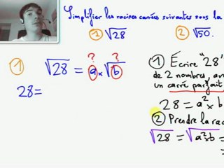 2nde Comment simplifier une racine carrée ?