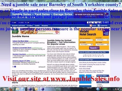 Barnsley Jumble Sales with Flea Markets near South Yorkshire