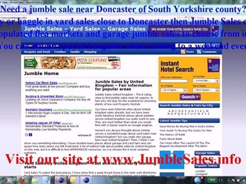 Doncaster Jumble Sales with Flea Markets near South Yorkshire