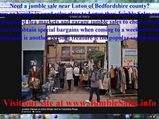 Luton Jumble Sales with Flea Markets near Bedfordshire