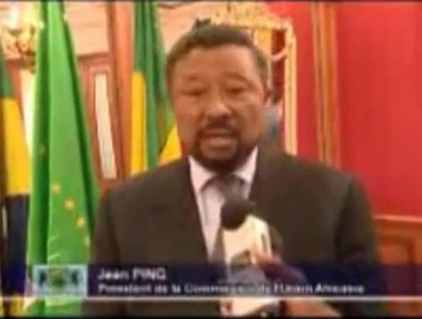 Audience du Président Ali Bongo Ondimba avec le Président de la Commission de l'Union Africaine Jean Ping