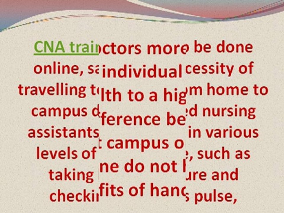 Doing Your CNA Training Online