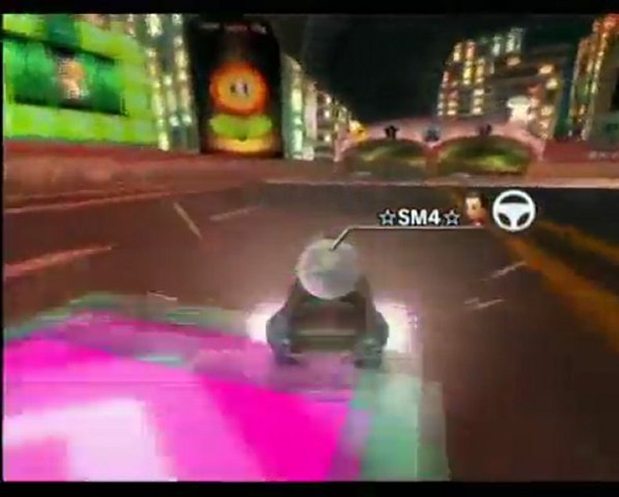 Mario Kart Wii - Fantôme perso - Route Clair-de-lune (Crache-feu)