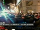 Autoridades españolas impiden el paso al movimiento 15M