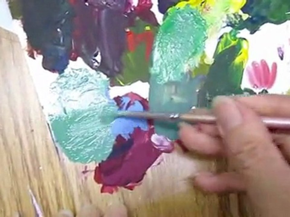 Stroke Rose clock -2 瑪格莉特和鬱金香畫法  .