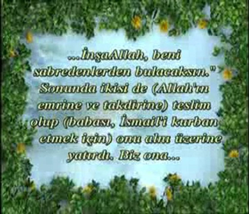 Hz. İbrahim ve oğlunun kurban imtihanı