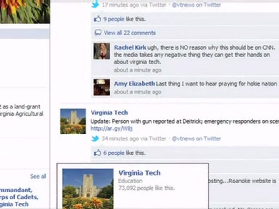 Virginia Tech lockdown amid reports of gunman
