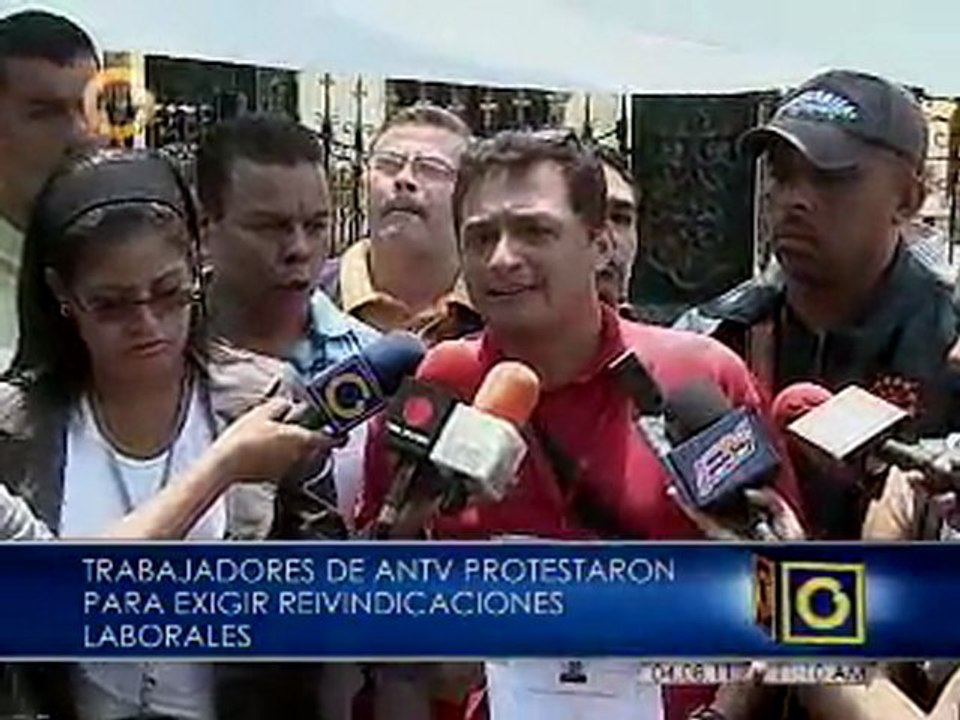 Trabajadores de ANTV protestan