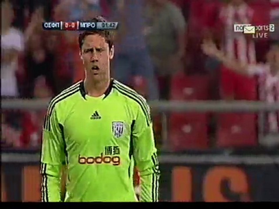 Ολυμπιακός - Γουέστ Μπρομ 1-0 / Γκολ Φουστέρ (2')