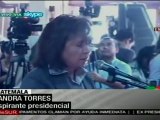 Sandra Torres habla en la Corte Suprema de Guatemala