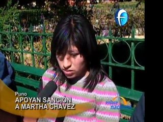 Poblacion de Puno de acuerdo con sancion a Martha Chavez