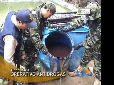 Policia destruye cuatro laboratorios de droga en el valle del Monzon
