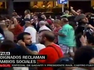 Indignados españoles siguen en las calles este jueves