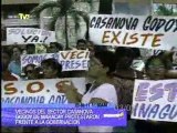 Afectados por lluvias de José Casanova Godoy protestaron en la Gobernación