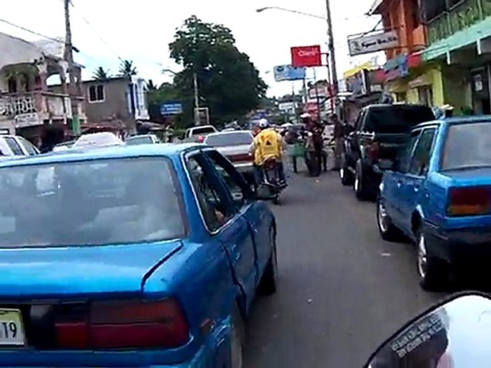 Riding through Puerto Plata, Dominican Republic on a  Motorcyle Taxi.
