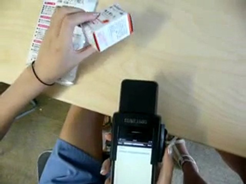 What's this? Portable barcode reader for IPHONE SL- MS30