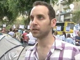 Скачать видео: A Tel Aviv coloni israeliani protestano contro il carovita