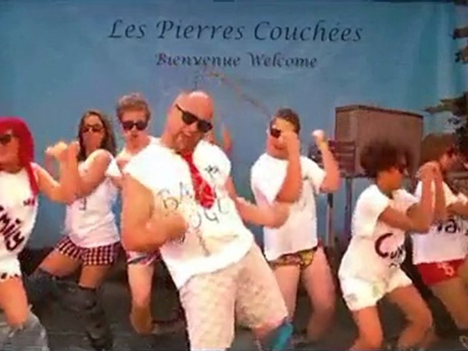 The Ents Team At Camping Les Pierres Couchées in France Do The Lazy Song