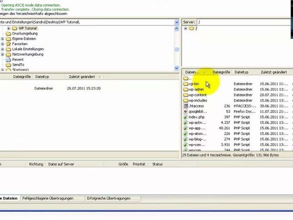 WordPress Sicherung erstellen - Backup Wordpress