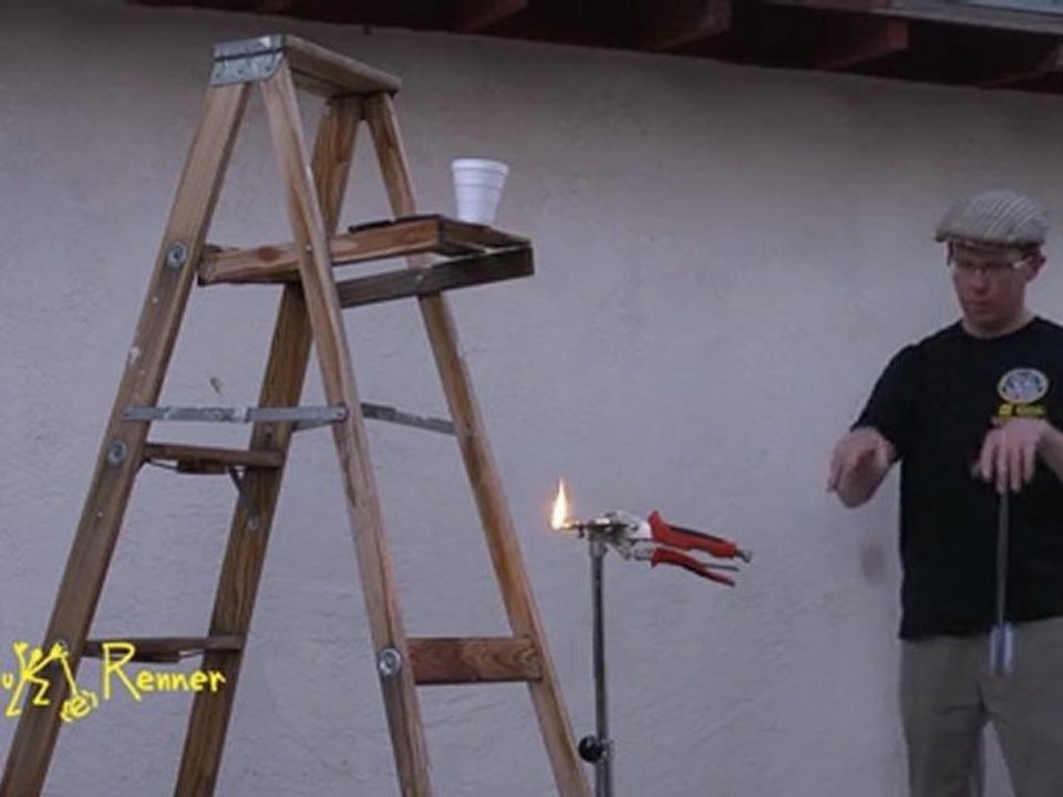 Yo-Yo, Matchstick, Ladder and a Glass of Water - (Fire & Water) a yo-yo trick created by Luke Renner