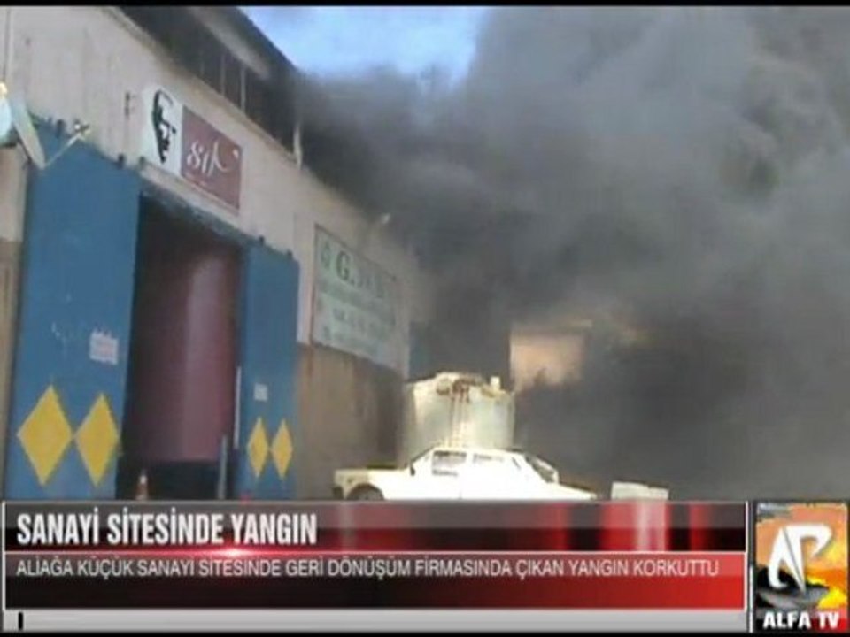 aliağa küçük sanayi sitesinde yangın