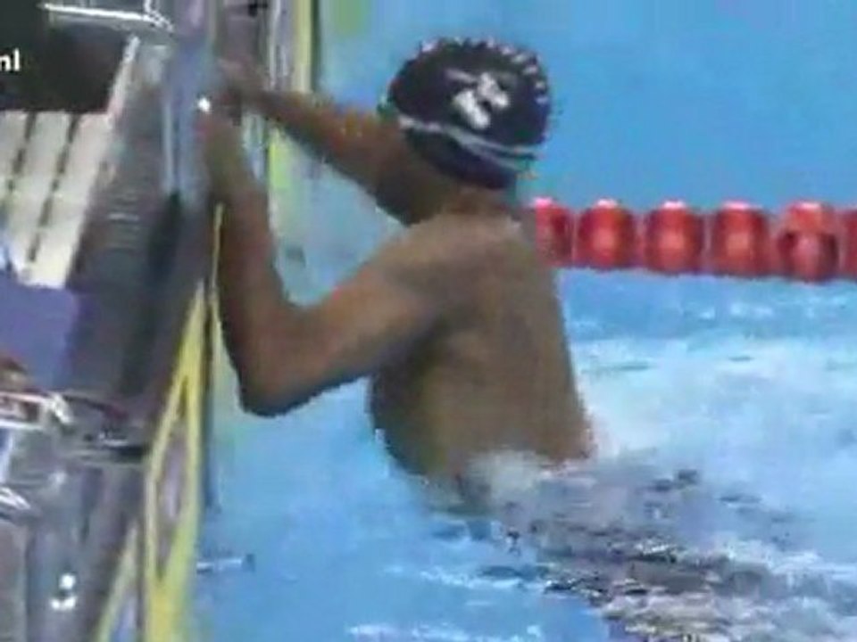Swim meet false start belly flop