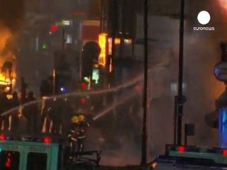 Tottenham dans le nord de Londres en proie à des...