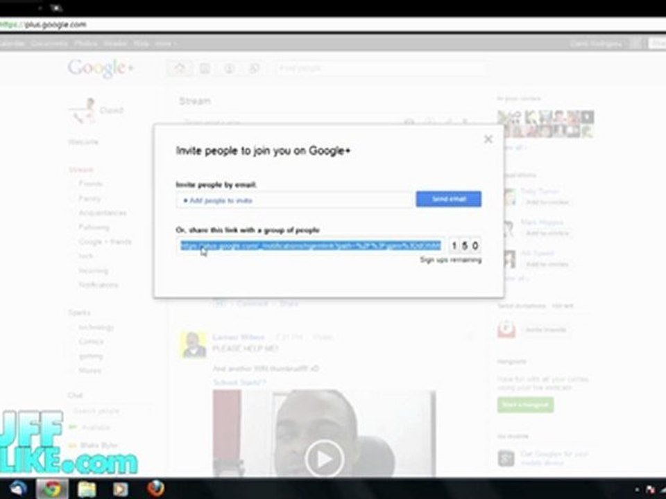 Google+ Mass Invites