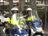 Presencia policial contra 'manteros' en Barcelona