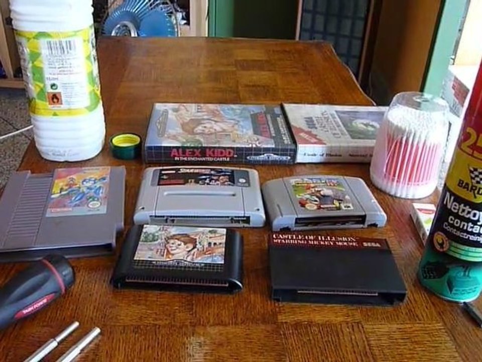 TUTO Nettoyer ses jeux cartouches et consoles NINTENDO + SEGA