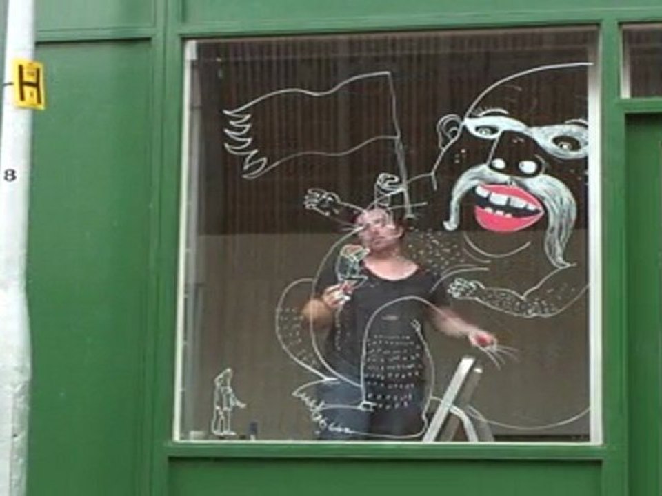 David Litchfield - A Drawing a Day - Painting the Shop Window