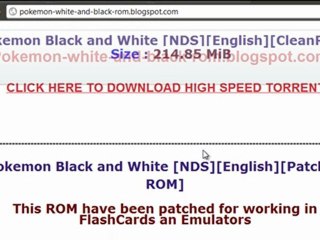 Pokemon Black And White Rom Download+English