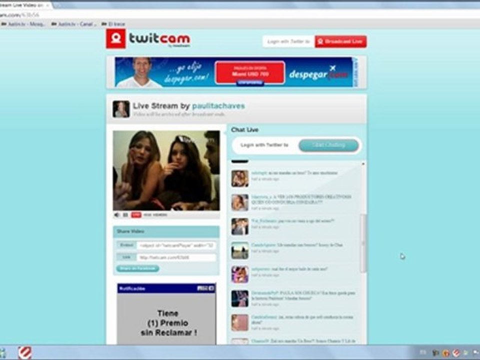 Pedro y Paula twitcam 2 - 07 de Agosto 2011
