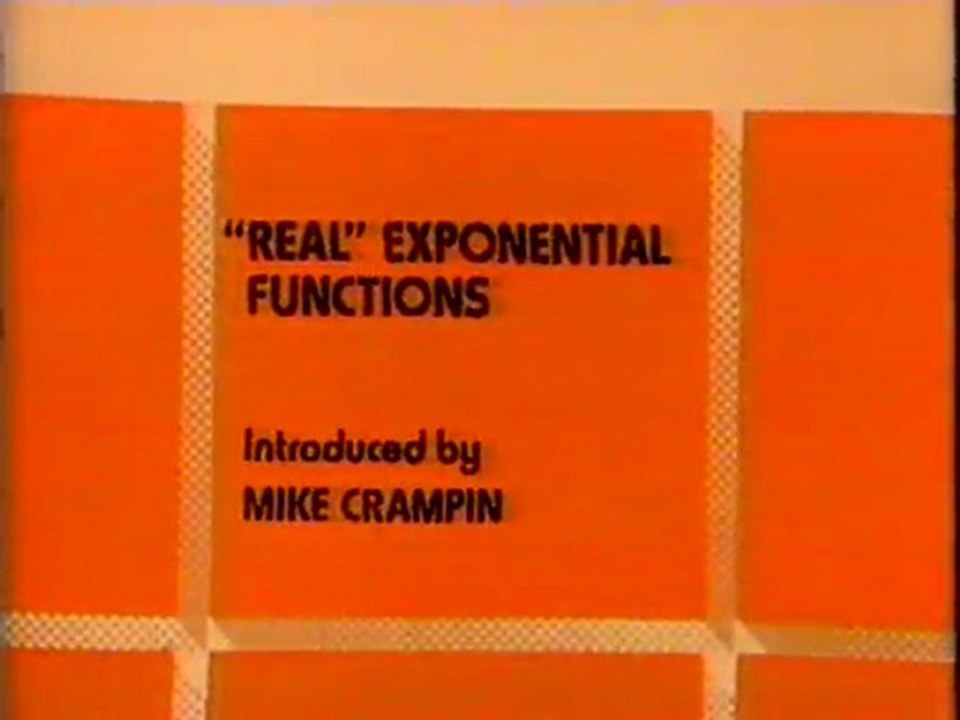 Maths Foundation Course 07 : Real exponential