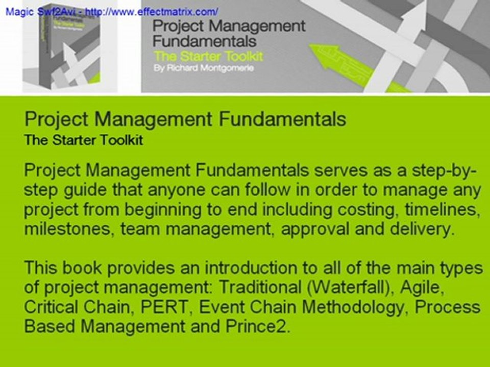 Project Management Fundamentals - The Starter Toolkit