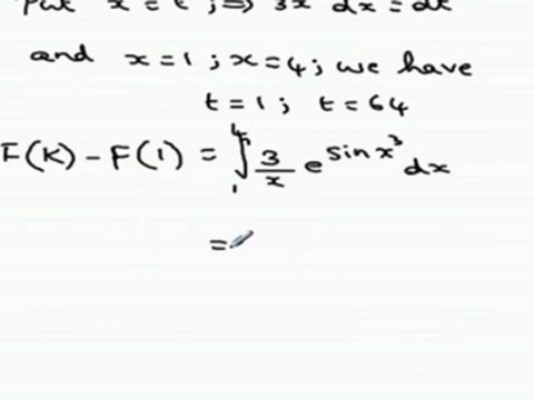 Definite Integrals - Use substitution methoda match with data