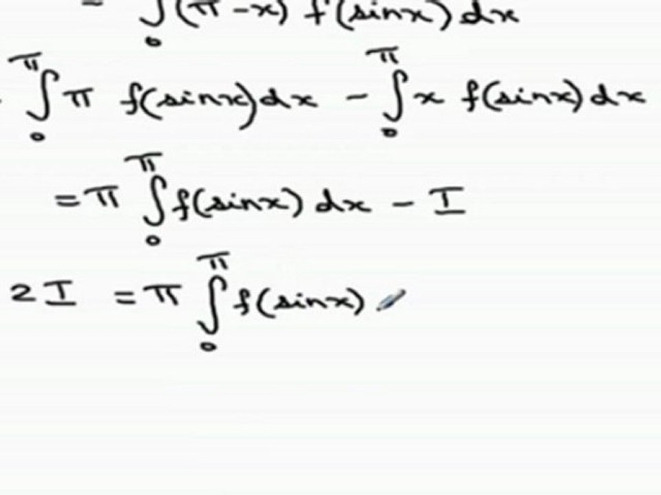 Definite Integrals - integral 0 to a (f(x)dx)=integral 0 to a(f(a-x)dx)