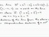 Three Dimensional Geometry, Vector Algebra - Perpendicular distance formula