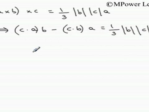 Three Dimensional Geometry, Vector Algebra - Cross product of 3 vectors & its identity